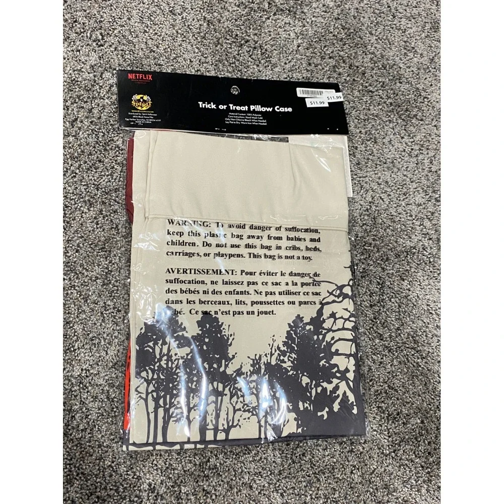 Stranger Things Pillow Case Unisex OS Beige New Trick or Treat Spirit Halloween